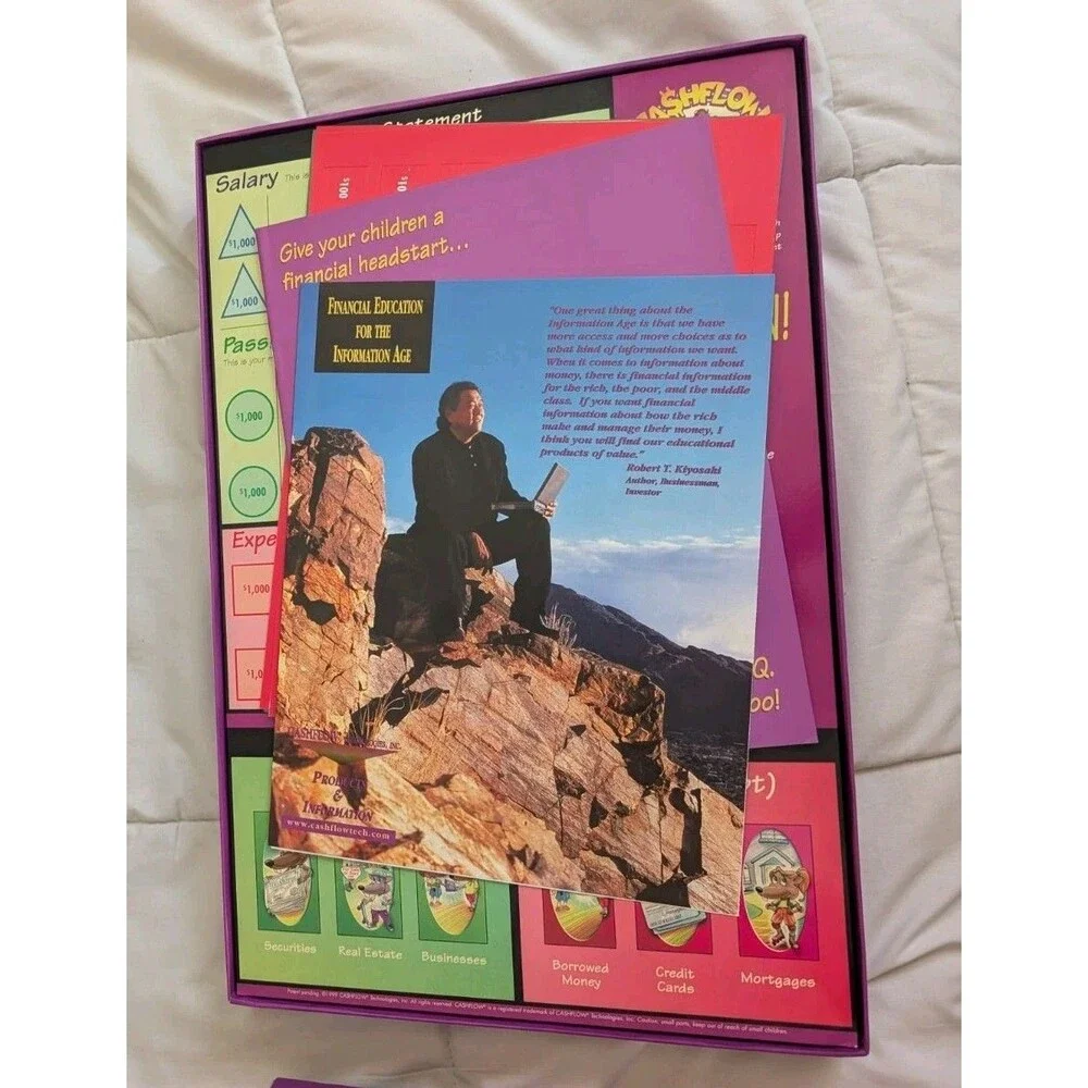 Vintage 1999 CASHFLOW for Kids Board Game Robert Kiyosaki Rich Dad Financial IQ